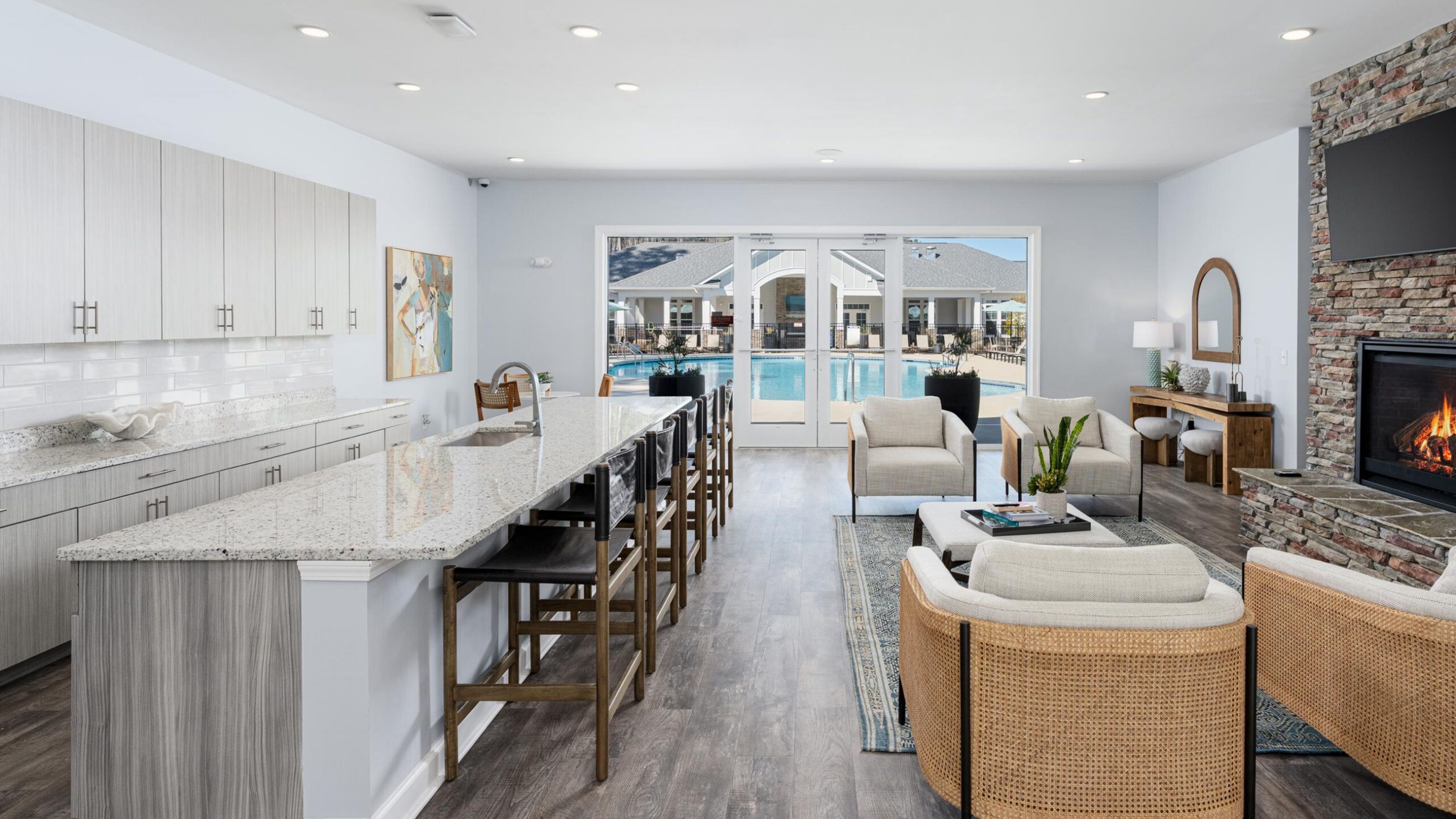 Hudson at Carolina ColoursGameroom featuring a pool table, showcasing a recreational space for playing cue sports.